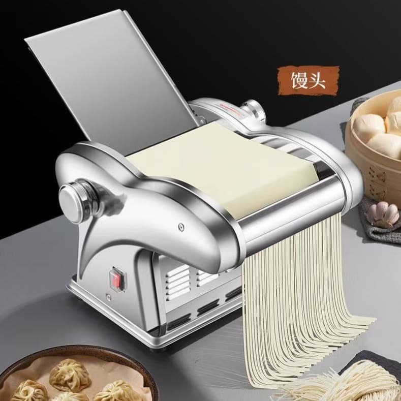 Plug-in Household Electric Pasta Maker Automatic Small Multifunctional Dough Roller Home Commercial Stainless Steel Noodle Machine