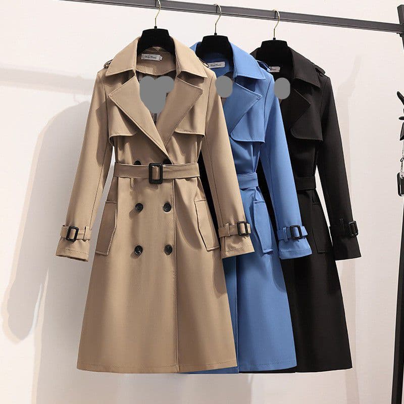 Trench coat for women Spring and Autumn Mid-length 2023 Korean style new small British retro overcoat