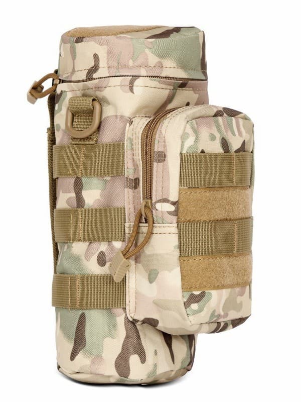 Tactical Water Bottle Pouch Travel Sports Hiking Climbing Waterproof Waist Hanging Accessory Multi-Functional Outdoor Cup Bag