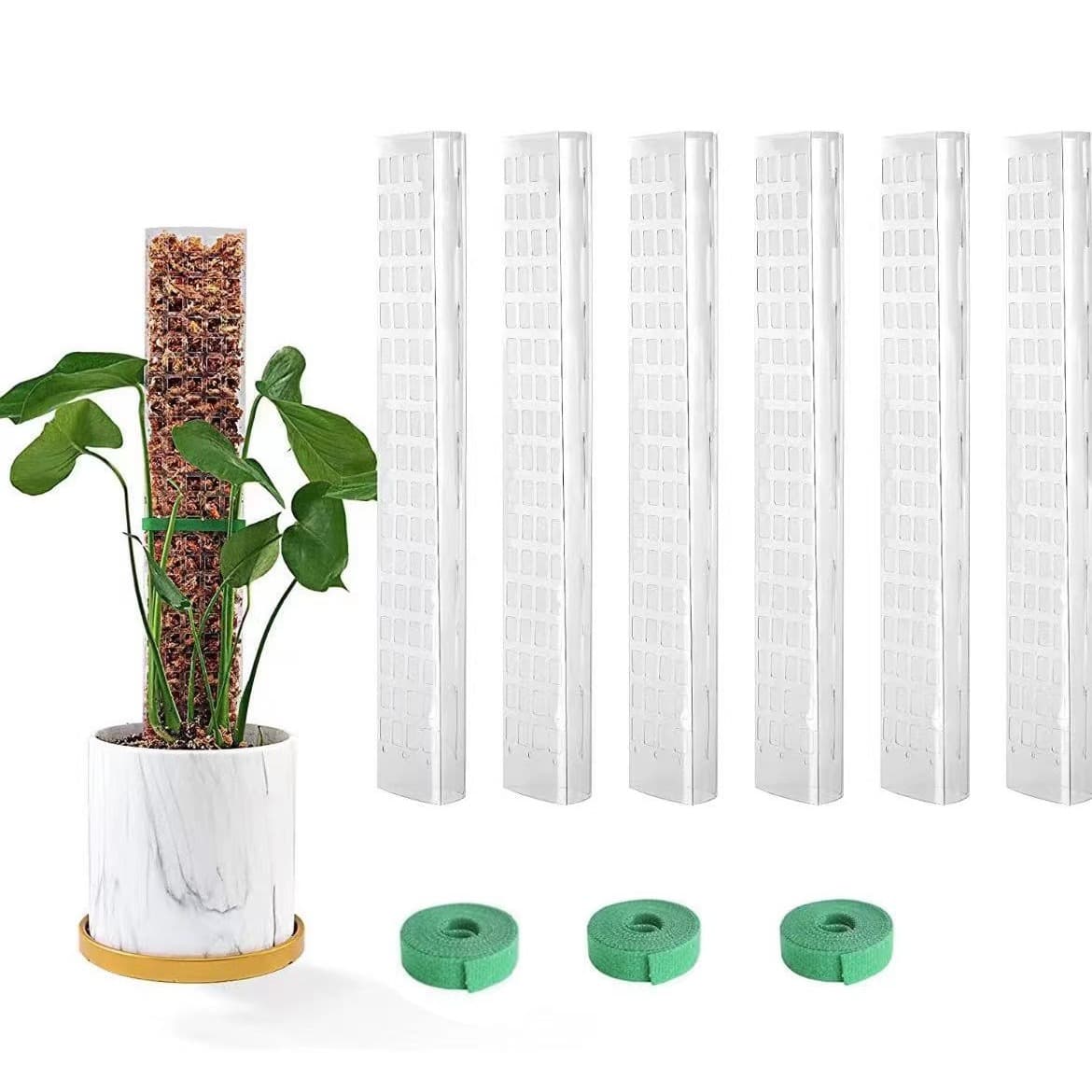 EOX Moss Pole 60CM High Plastic Moss Pole Plant Climbing Support Bracket for Potted Plants Pothos