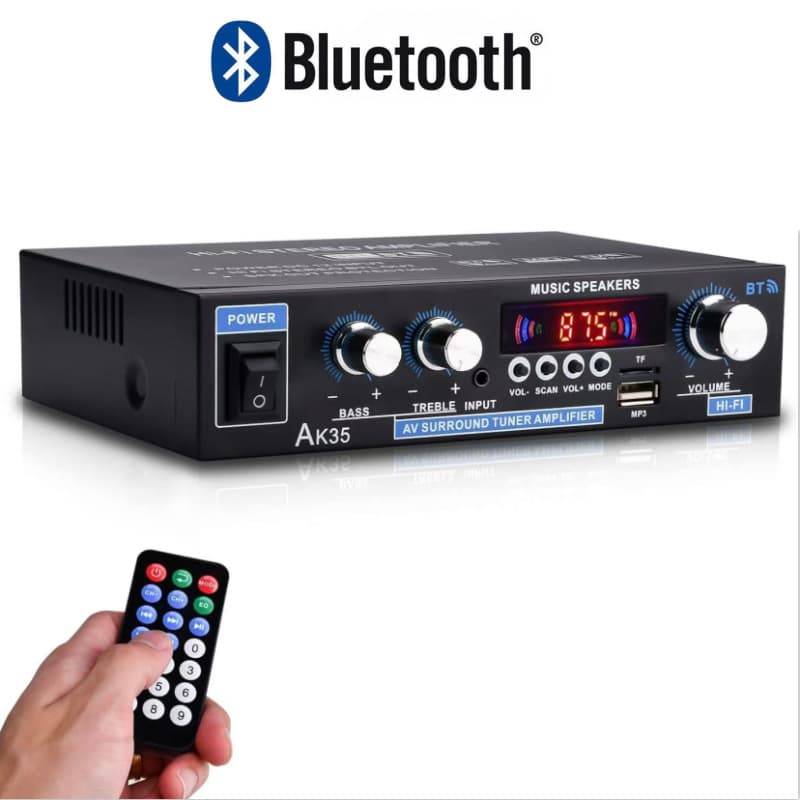 AK35 Digital Bluetooth Amplifier USB Card Reader Radio 2.0 Channel Car Home Small Amplifier