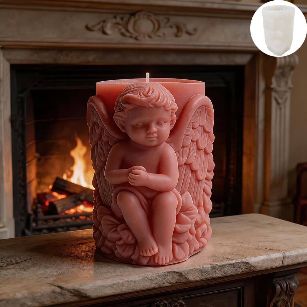 Quanmingxiang Christmas Angel Aromatherapy Candle Mold DIY Easter Angel Creative Shape Candle Silicone Mold