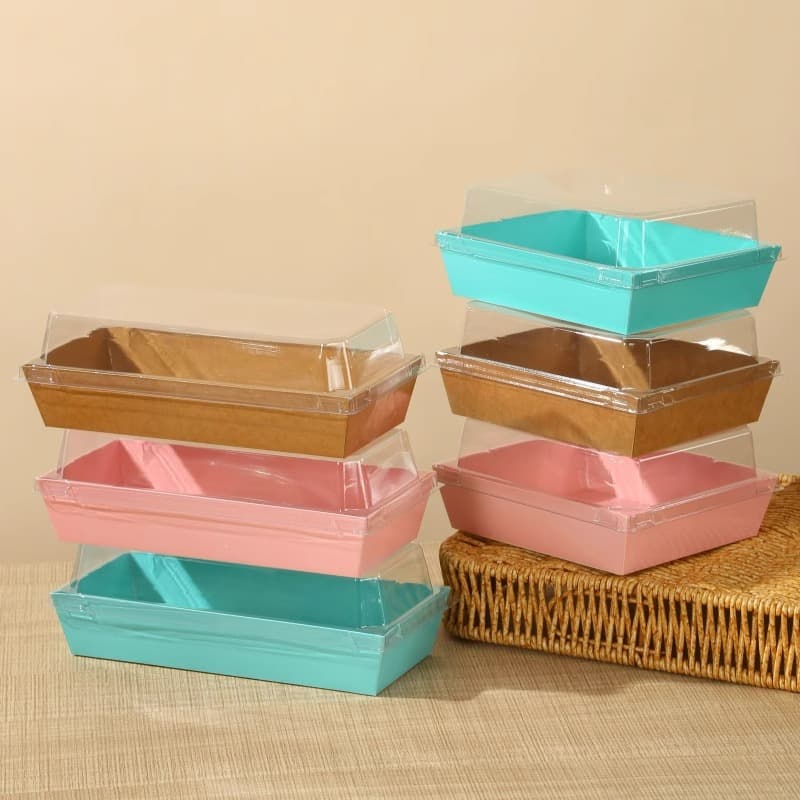 Cake box sandwich box wholesale baking packaging dessert packaging box Xue Mei Niang packaging internet celebrity transparent paper box