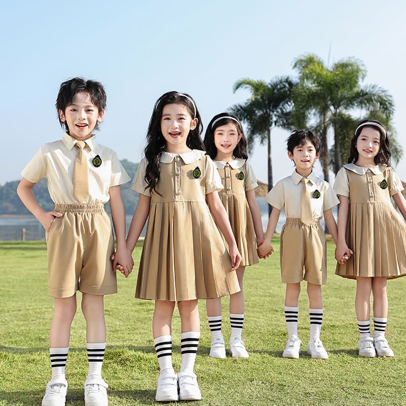 British School Style Uniform Set for Primary and Secondary Students, Kindergarten Performance Costume for Children's Day