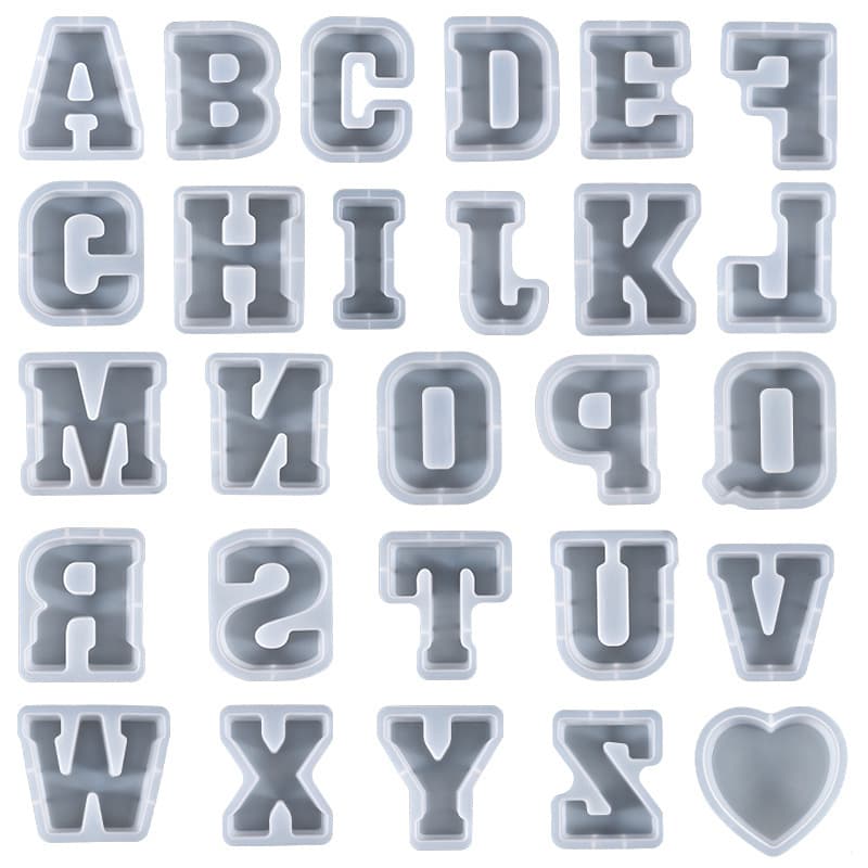 English Extra Large 3D Letter Molds, Uppercase Alphabet Molds for Night Light Decor, Silicone Mold