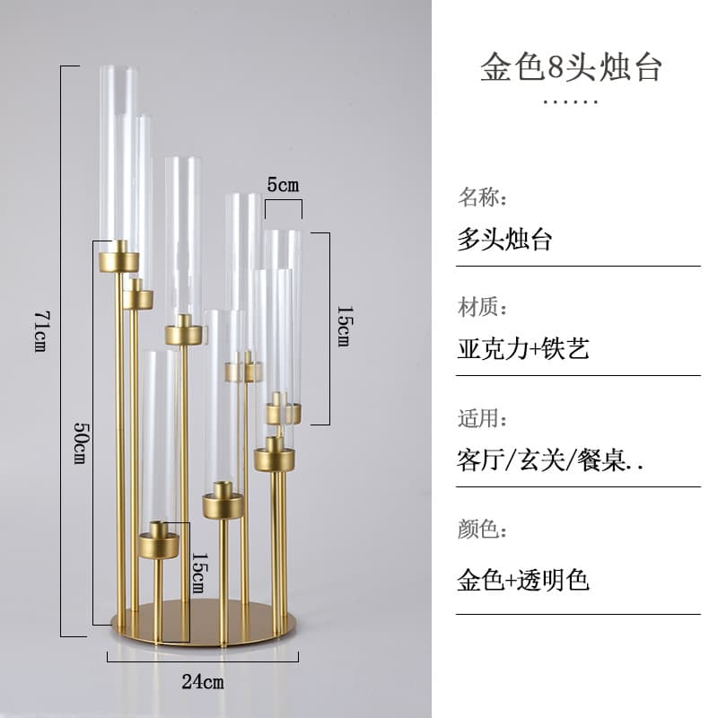 New Bestselling European Multi-Arm Candelabra Metal Wedding Decoration Table Centerpiece for Dining and Western Ceremonies Luxury Base