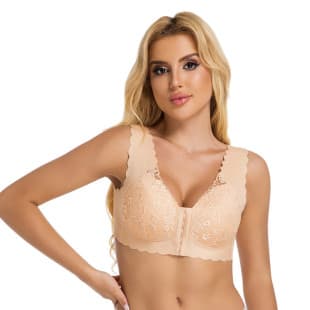 European and American Export Plus Size Lace Bra, Thin Seamless Push-Up Adjustable Sexy Lingerie Wholesale