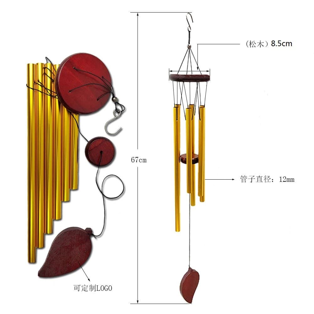 6-tube creative metal wind chimes hanging ornaments cross-border Amazon AliExpress foreign trade