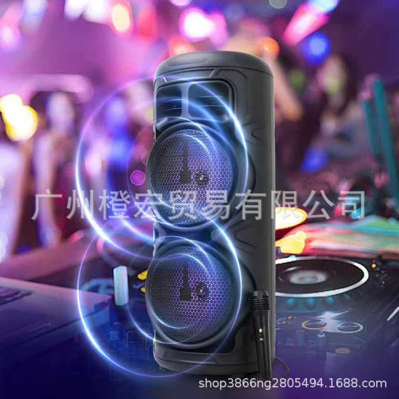 KTS Factory Wholesale V Series GTS-2087 Portable Dual 8-inch Wireless Bluetooth Speaker