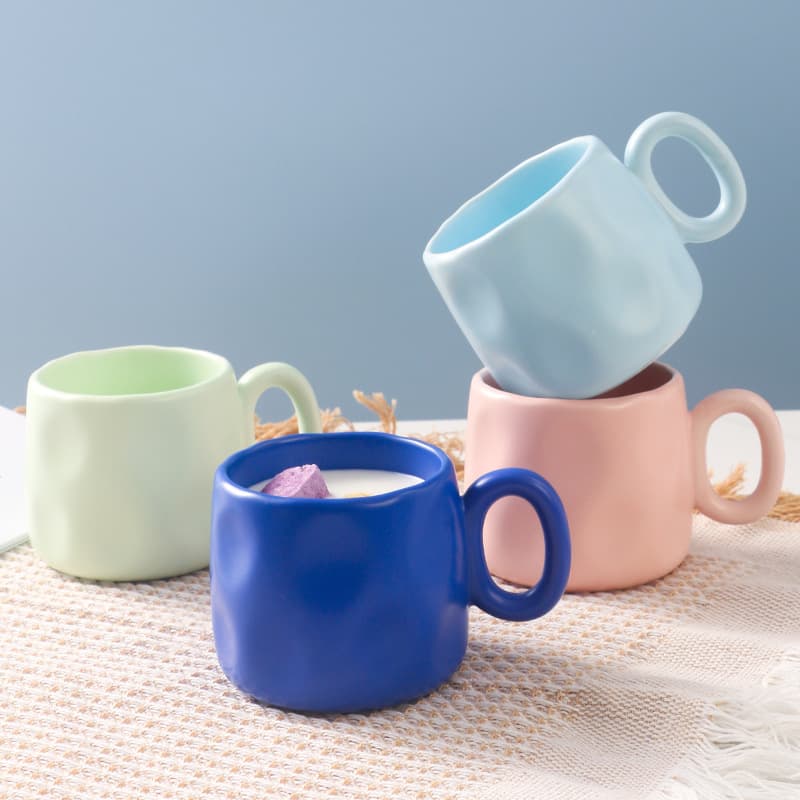 Creative Klein Blue Korean Style Ins Mug Breakfast Coffee Milk Ceramic Cup High-Quality Wedding Souvenir Gift
