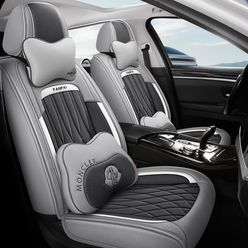 2025 New Linen Full Wrap Breathable Wear-Resistant Car Seat Cover Five-Seat