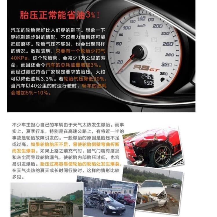 Car Tire Pressure Monitoring Cap Visual Tire Pressure Warning Indicator Tire Pressure Detector Tire Pressure Cap Tire Detection Cap 4-Pack