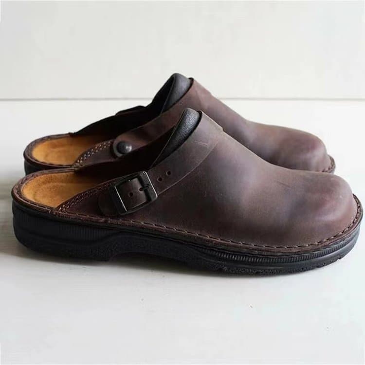Amazon Wish Cross-Border New Style Flat Sandals Men's Backless Low-Cut Casual Large Size Men's Slippers