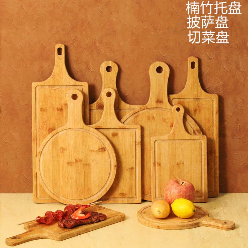Cutting Board Pizza Board Round Square Cutting Board Fruit Board Chopping Board Dough Board Knife Board Tray Exquisite Small Cutting Board All Bamboo