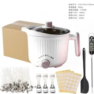 1.5 Liter Candle Wax Melter with Pouring Spout, Candle Making Kit for Beginners and Adults, Wax Melting Pot