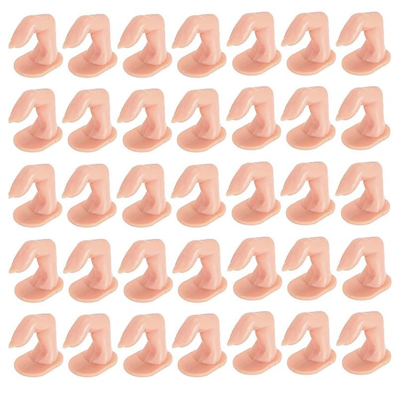 Nail art tool practice fake finger silicone nail fake finger display nail piece finger touch with adhesive hand mold