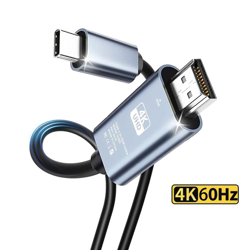 Type-C to HDMI 2m High-Speed 4K60Hz Phone and Computer Screen Mirroring Cable Type-C to HDMI Cable