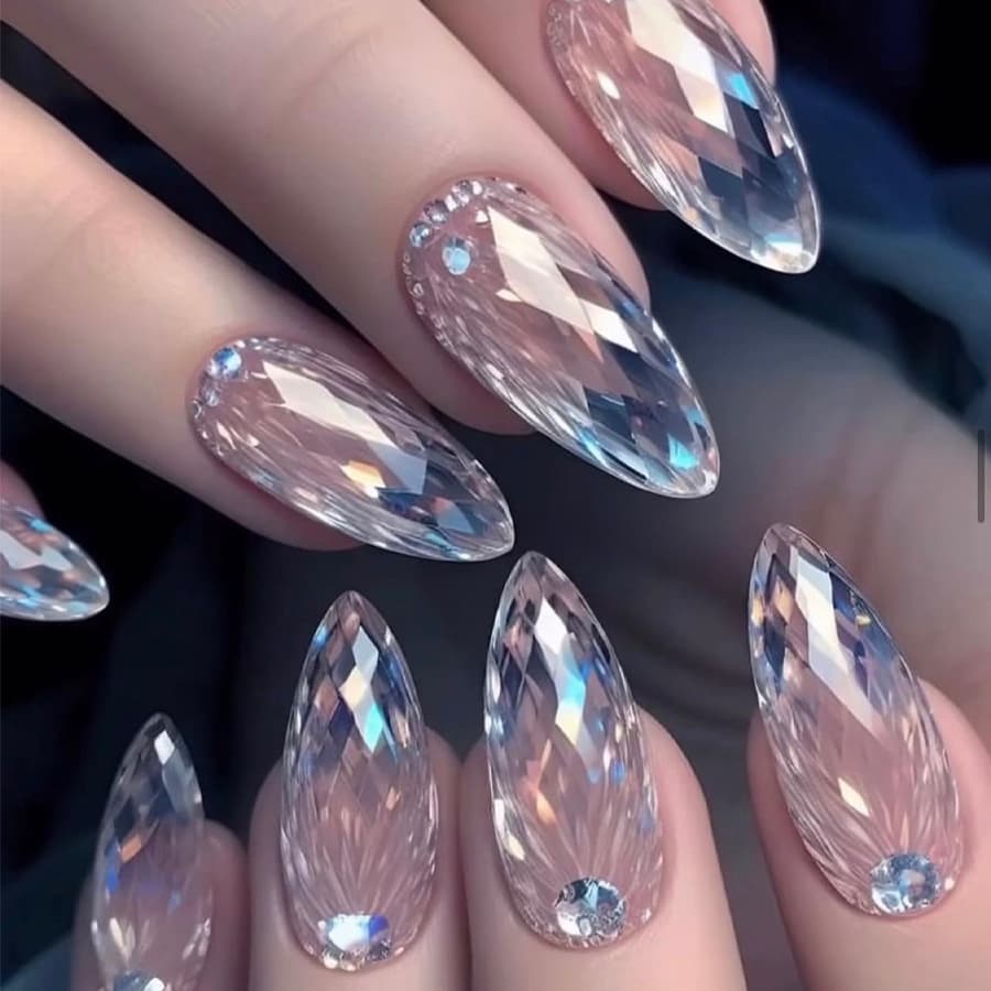 Cross-border bestseller handmade press-on nails, shimmering wearable fake nails, press on nails
