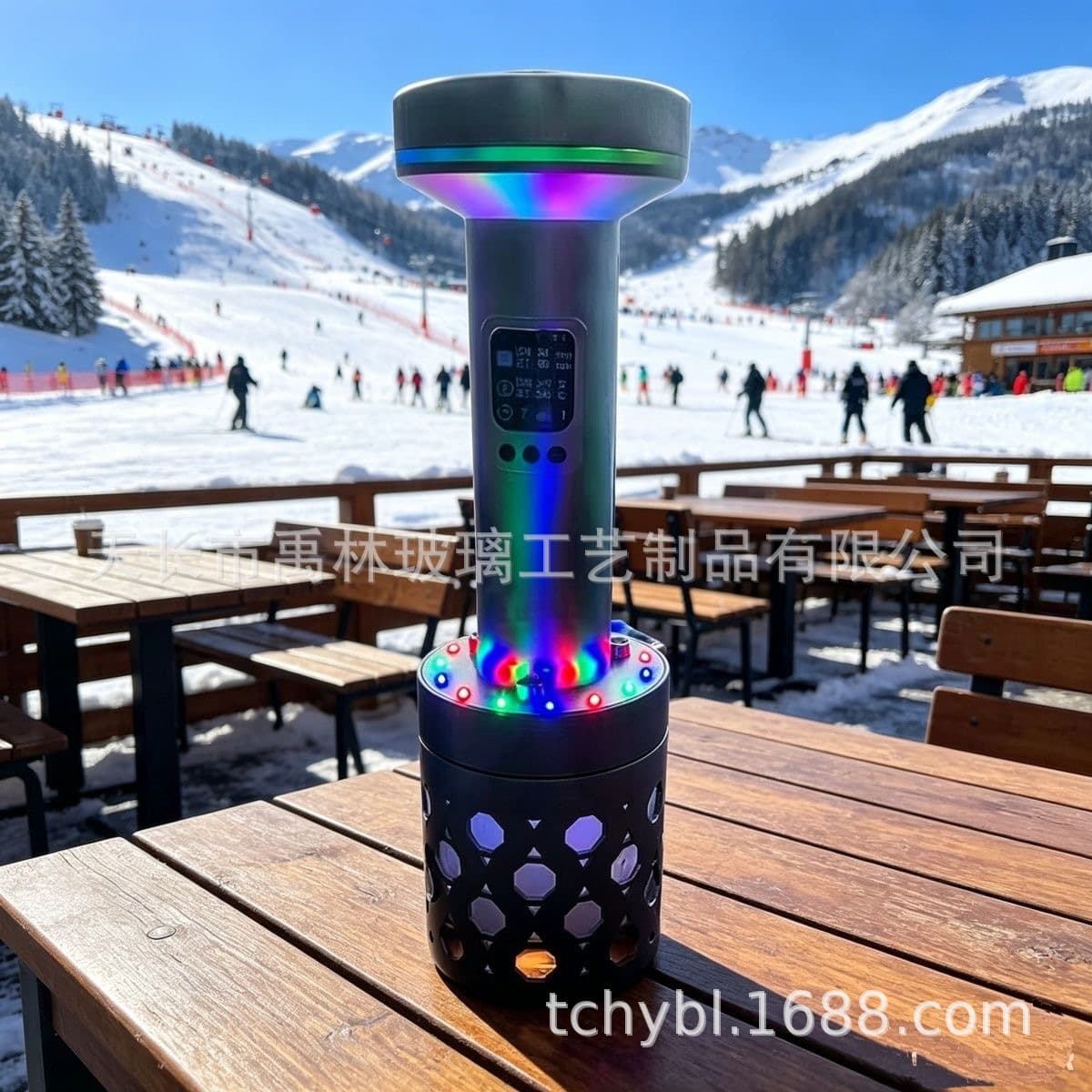 Hookah Electric Rechargeable LED 72-Color Ambient Light Hookah Medium-Large Size Travel Camping