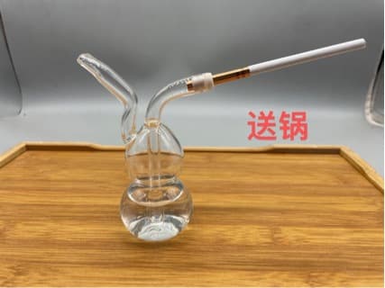 Hollow Glass Hookah with Filter, Available in Three Sizes (Thick, Medium, Thin), Personalized, Compact, and Transparent