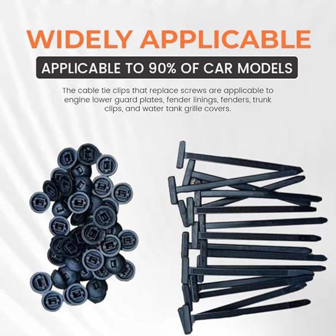 Nylon universal cable tie buckle, tie-style buckle for mudguard and fender liner
