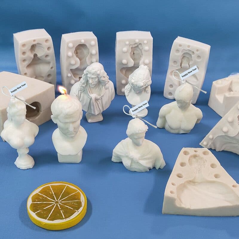 Wenxin Venus scented candle silicone mold DIY portrait handmade soap plaster diffuser stone ornament abrasive