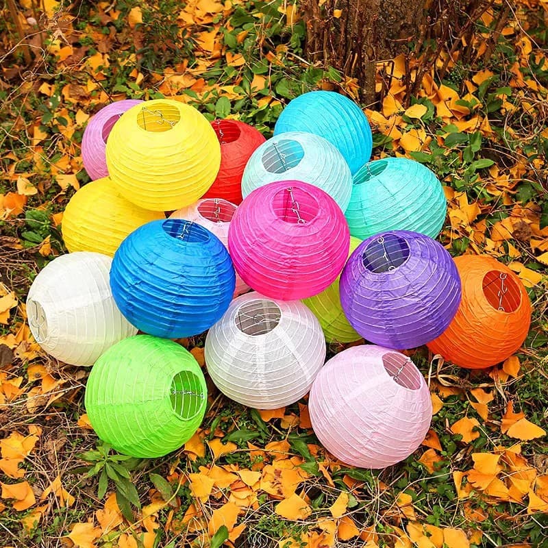 Wholesale 10-inch Paper Lanterns AliExpress Mid-Autumn Lanterns Export Folding 25CM Round Lanterns Wedding Painting