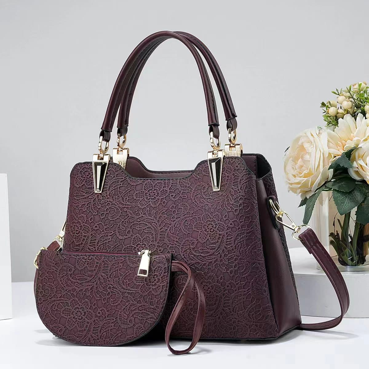 Large Capacity Trendy Bag 2023 New Two-Piece Set Handbag for Women Fashion Print Shoulder Crossbody Bags