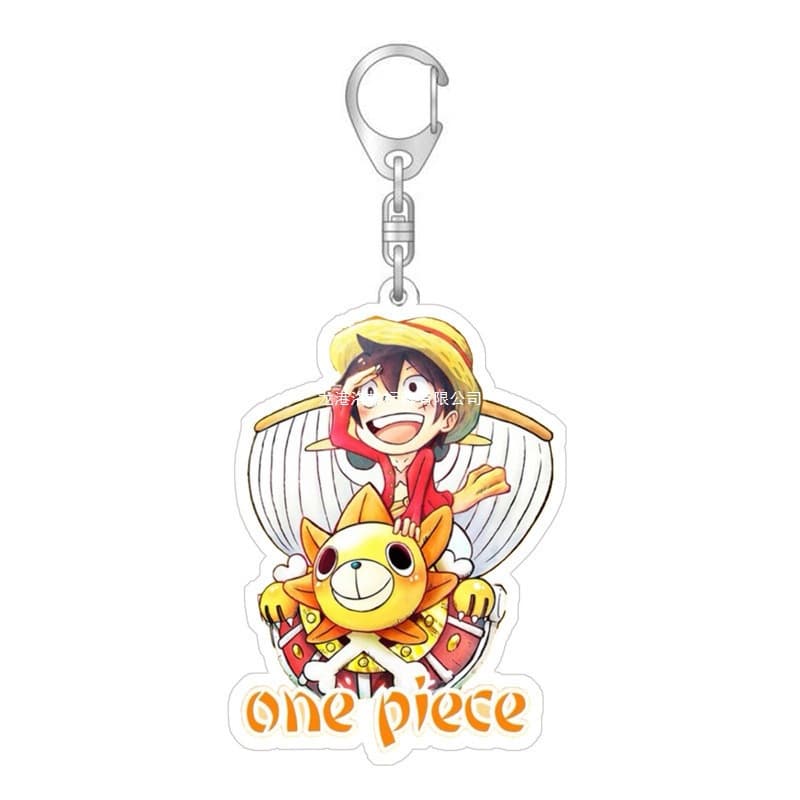 Keychain Anime Acrylic Pendant Luffy Zoro Cartoon Accessory One Piece Comic Convention Birthday Housewarming