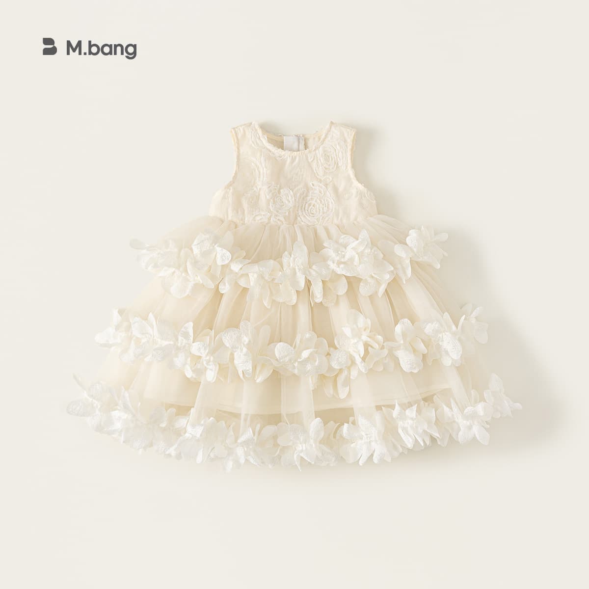 Youbao Girls Princess Dress Summer Thin Children's Dress Floral Little Girl High-End Tulle Dress