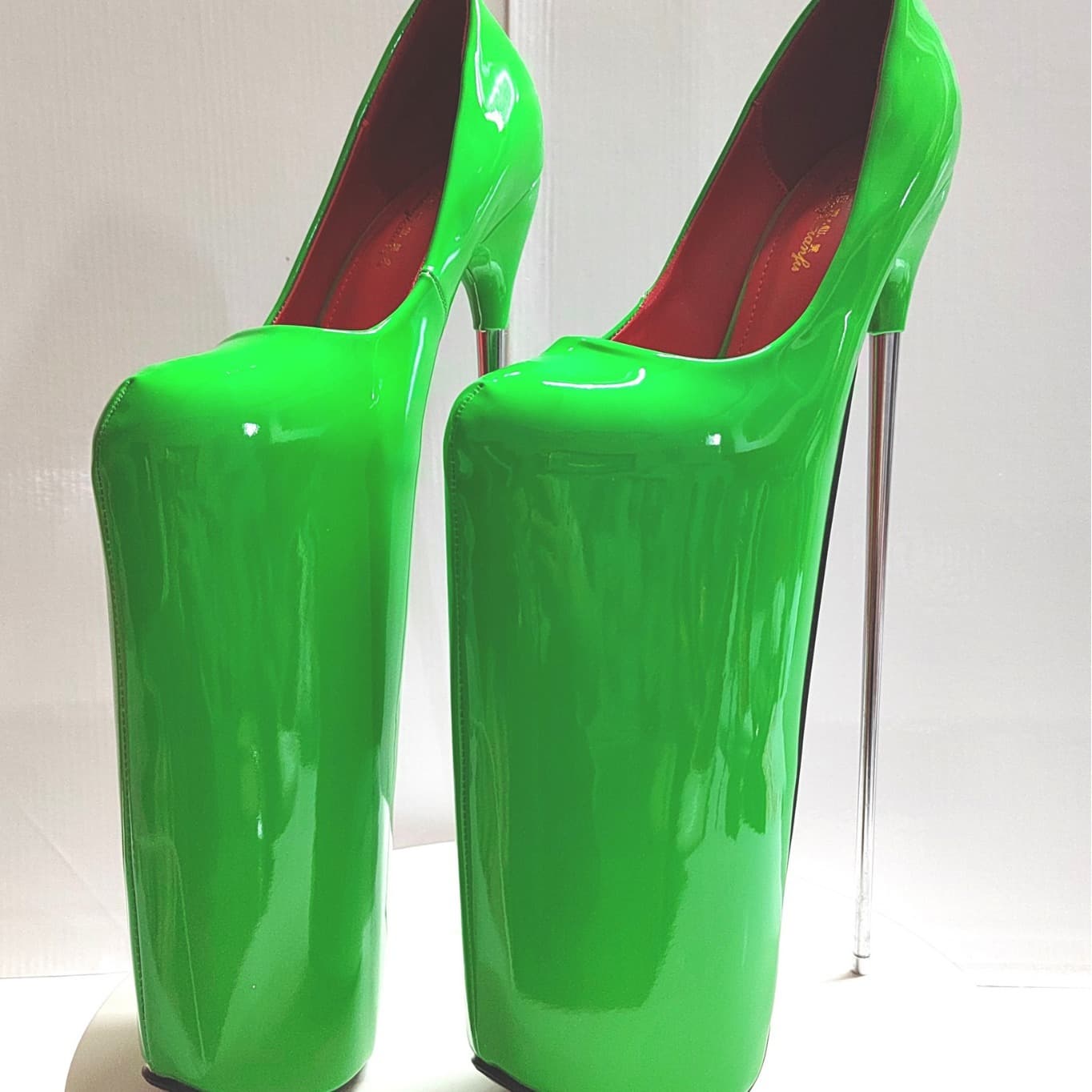 New European and American Cross-Border 30cm Steel Heel White High Heels Red Large Size Ultra-Thin Stiletto Heel Women's Shoes