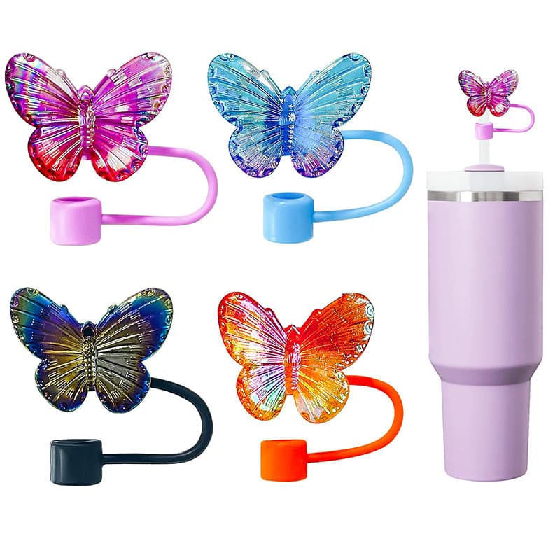 1PC Laser Butterfly Straw Plug Dust Cap for Stanley 30&40oz Reusable 10mm