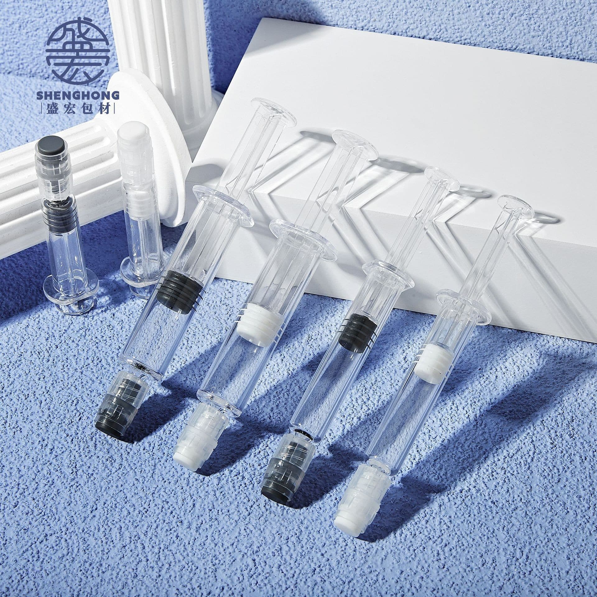 Hydrating Serum 6ml In Stock Factory Supply Topical Hyaluronic Acid Syringe Tube PS Material Serum Syringe Bottle