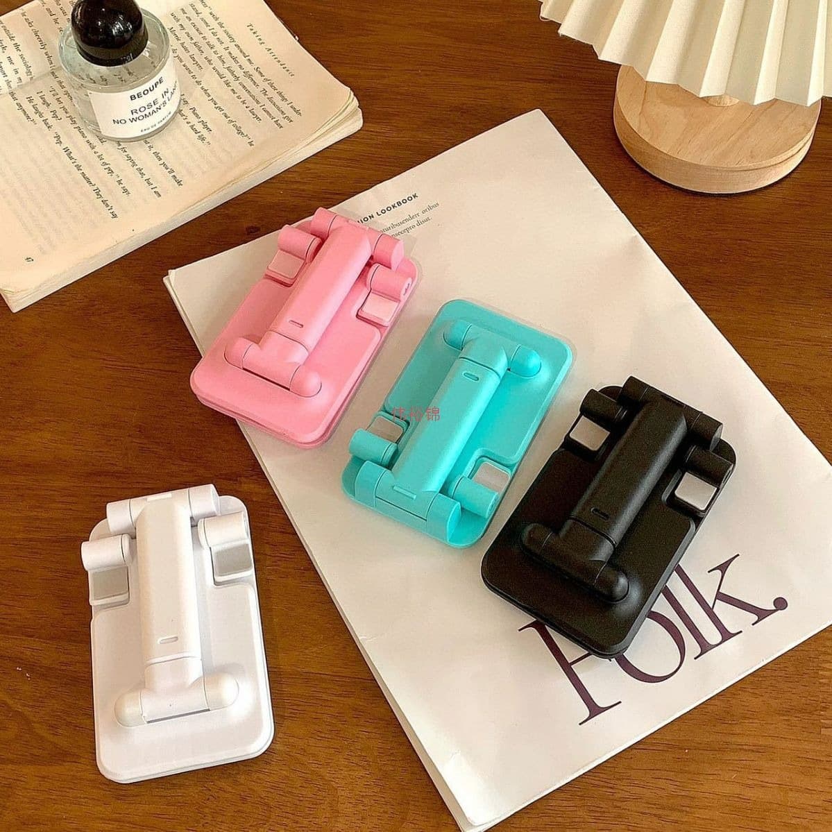 Phone Stand Gift with Custom Logo, Foldable Desktop Support for Phone and Tablet, Photography and Live Streaming Stand