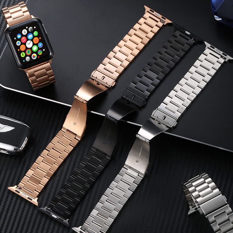 Compatible with Apple Watch 8 7 6 5 SE Stainless Steel iWatch Metal Smart Watch Band Wholesale