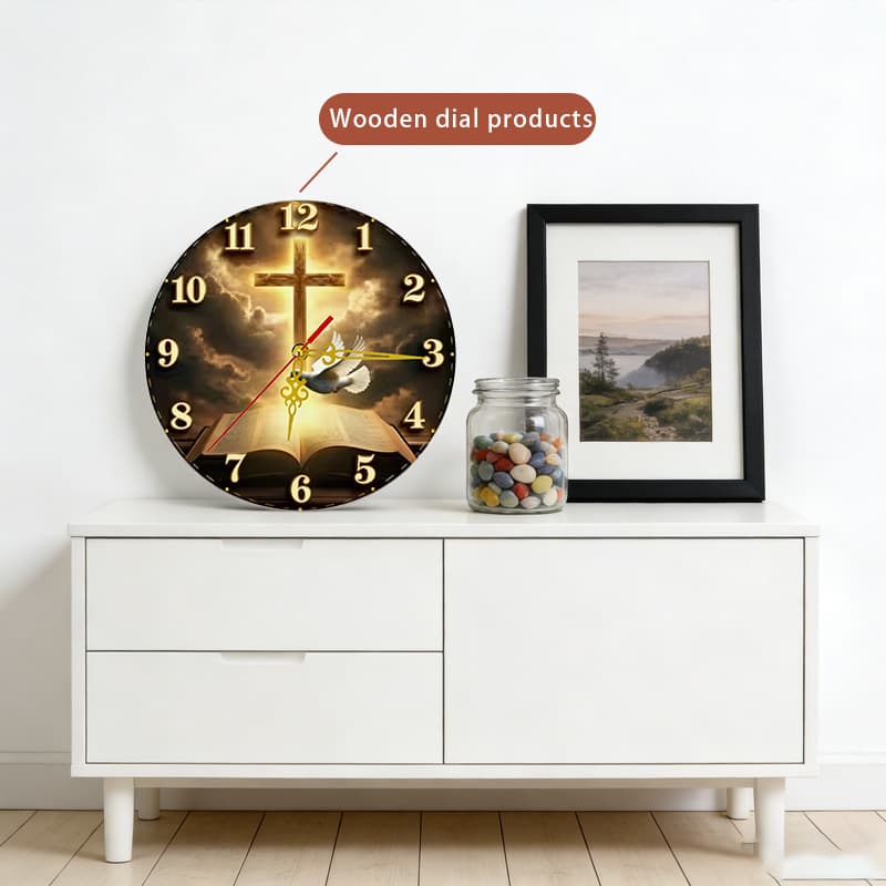 Manufacturer directly approves old wooden boards, American courtyard outdoor wall clock, barber shop wall clock, living room silent decorative clock
