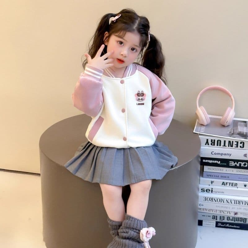 Girls' Fashion Jacket Spring and Autumn Stylish Girls Baby Baseball Jacket Children's Coat Outerwear New Trendy