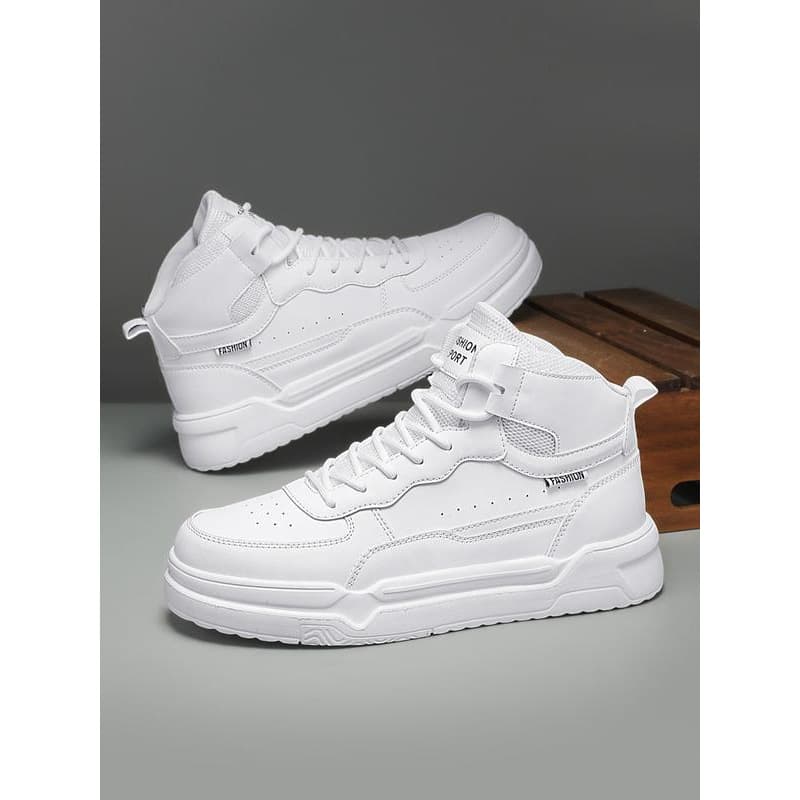 Z 16792 Mid top men's sneak casuals mid top men's casual white shoes