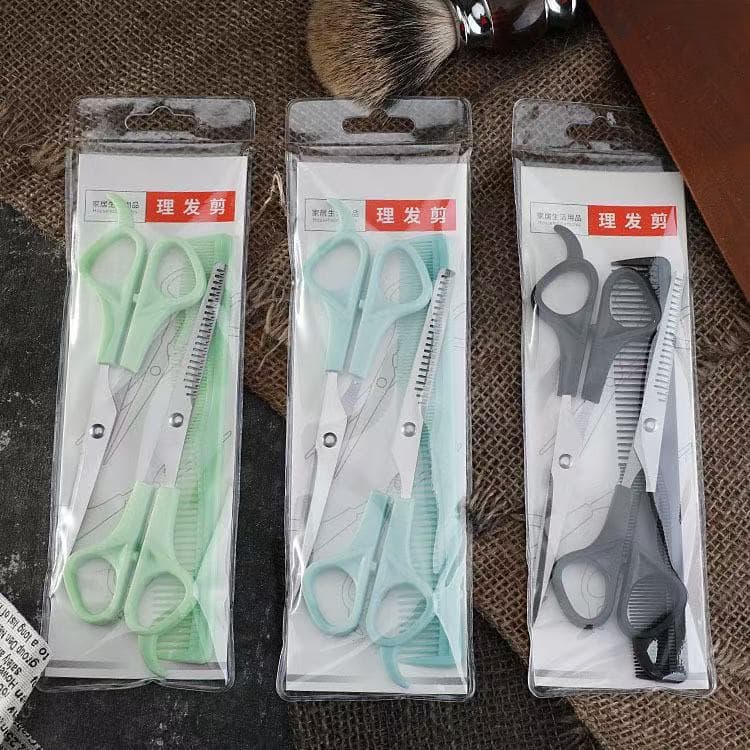Children Baby Hair Cutting Scissors Set Bangs Thinning Scissors Straight Scissors Comb Pet Grooming Tool Hairdressing Scissors Set