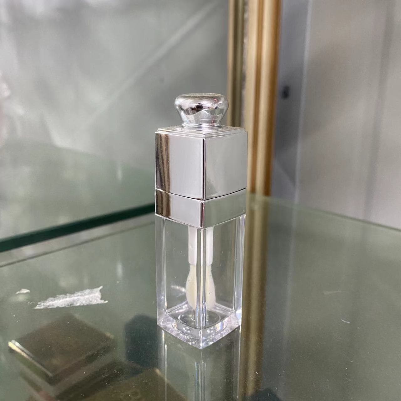 Factory Hot Sale Low Price Silver Lip Gloss Tube 1:1 Square Large Brush Lip Gloss Tube 8ml Lip Oil Tube Empty Tube