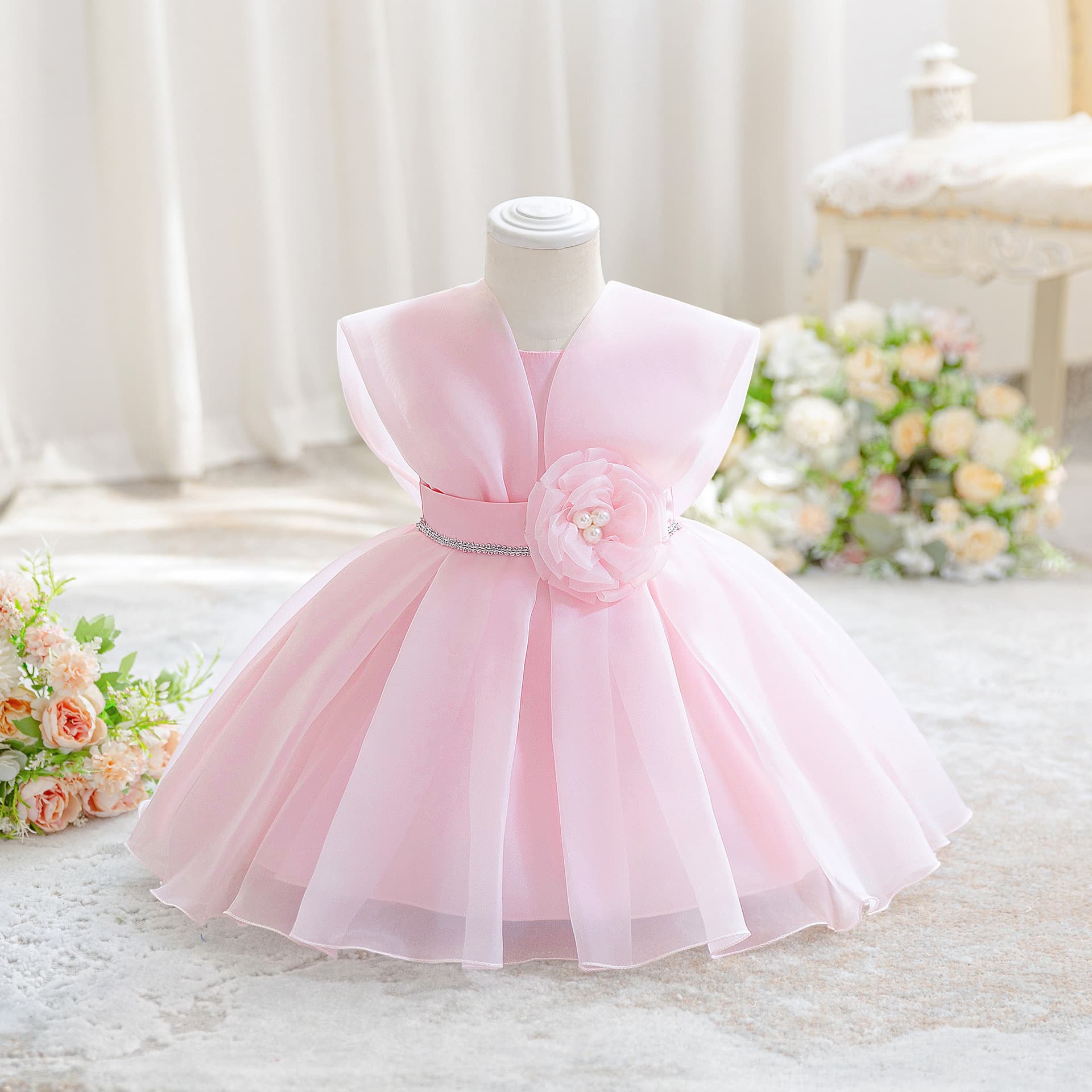 Girls Party Dress Princess Dress 0-4 Years Birthday Host Dress