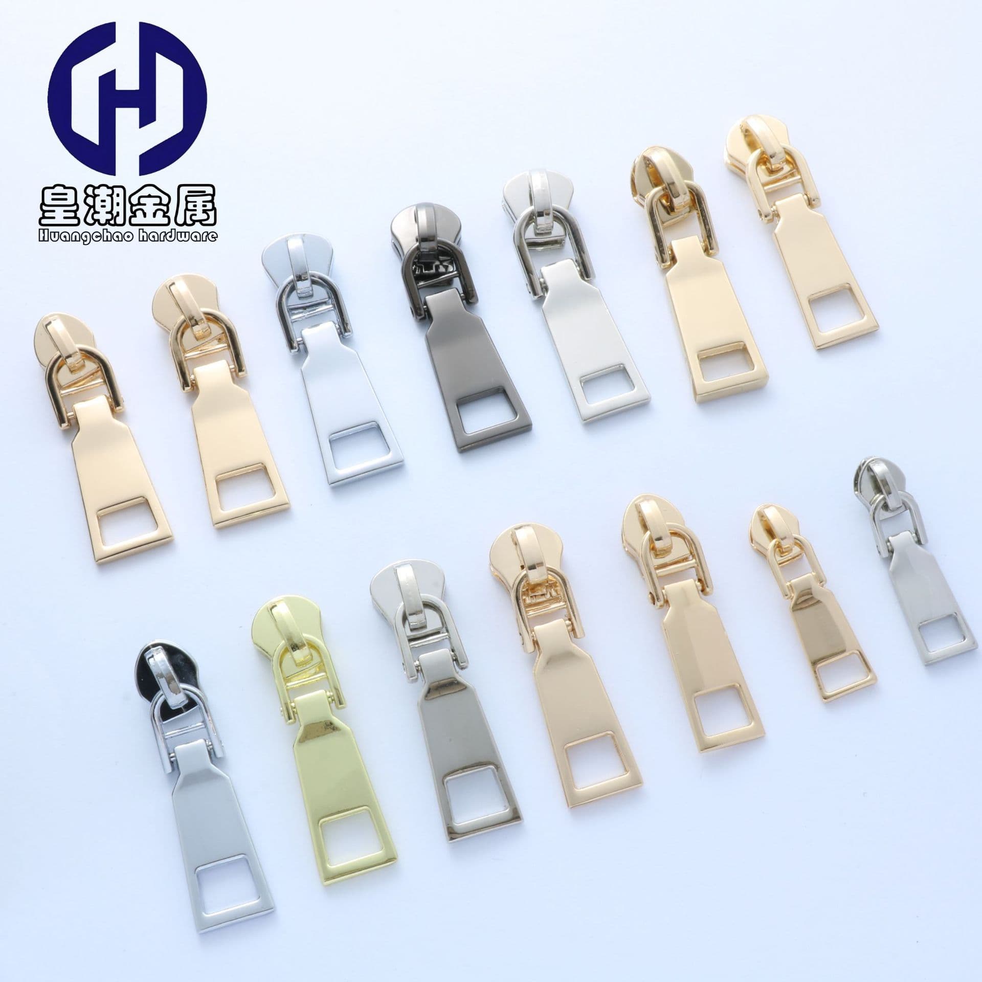 Size 5 Size 3 Nylon Double-Slider Metal Movable Zipper Pull Clothing Luggage Hardware Accessories Folding Zipper Pull Tab Zipper Slider