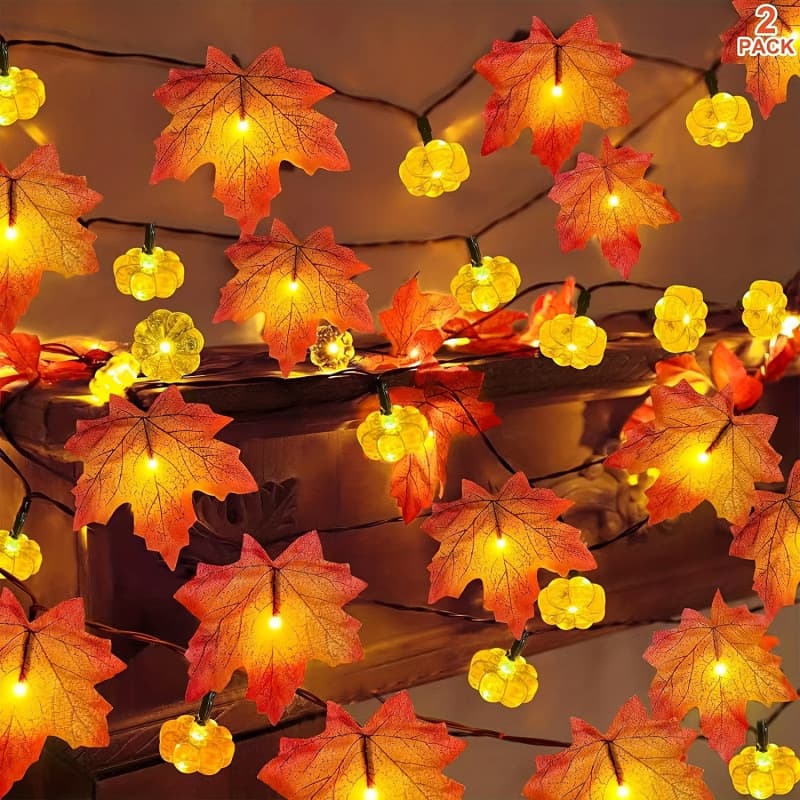 2026 New Arrival Cross-border Drop Shipping Home Autumn Decoration Thanksgiving Lights Battery Operated