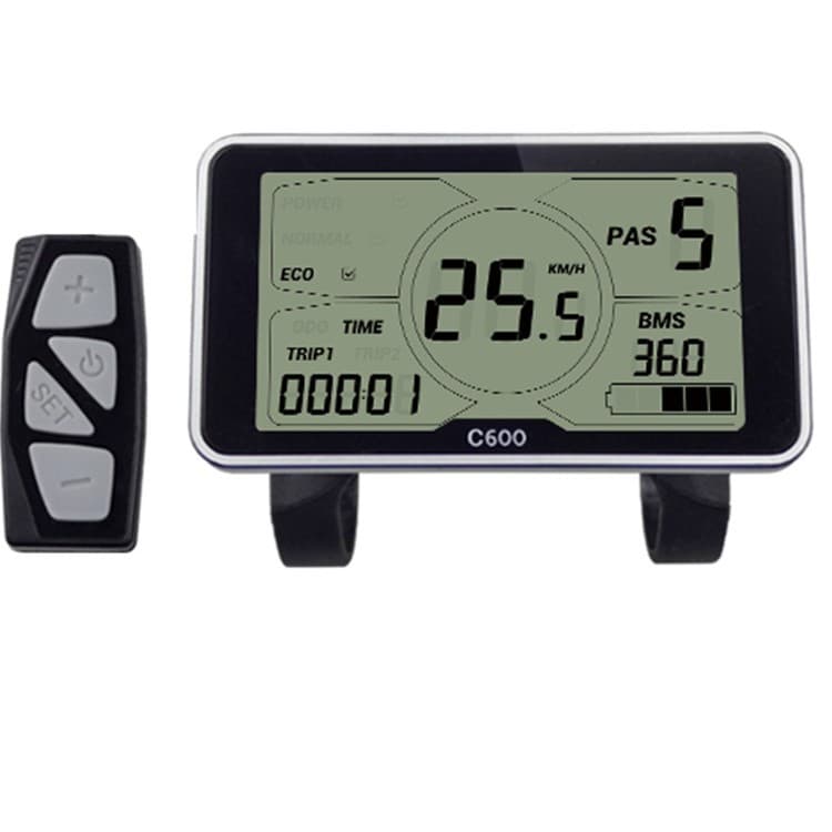 High-end 24v 36v 48v C600 Electric Bicycle Scooter Four-inch Large Screen Lcd Display Panel