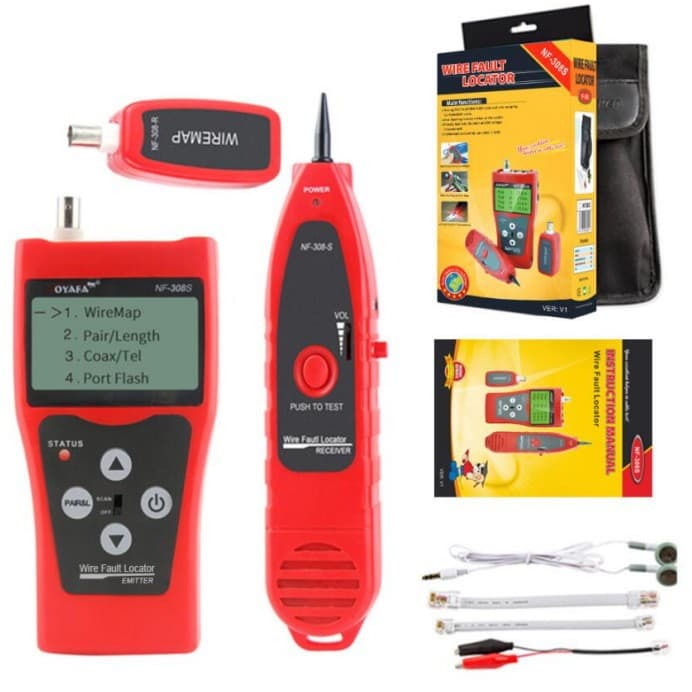 The English version of the Smart Mouse NF308S cable finder/tester/cable locator/network cable length/breakpoint multi-functional cable tracing device.