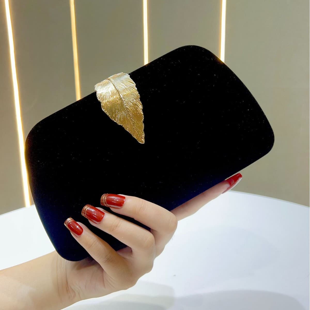 New Velvet Evening Bag, Ladylike Clutch Bag, High-End Evening Bag, Cheongsam Dress Small Bag