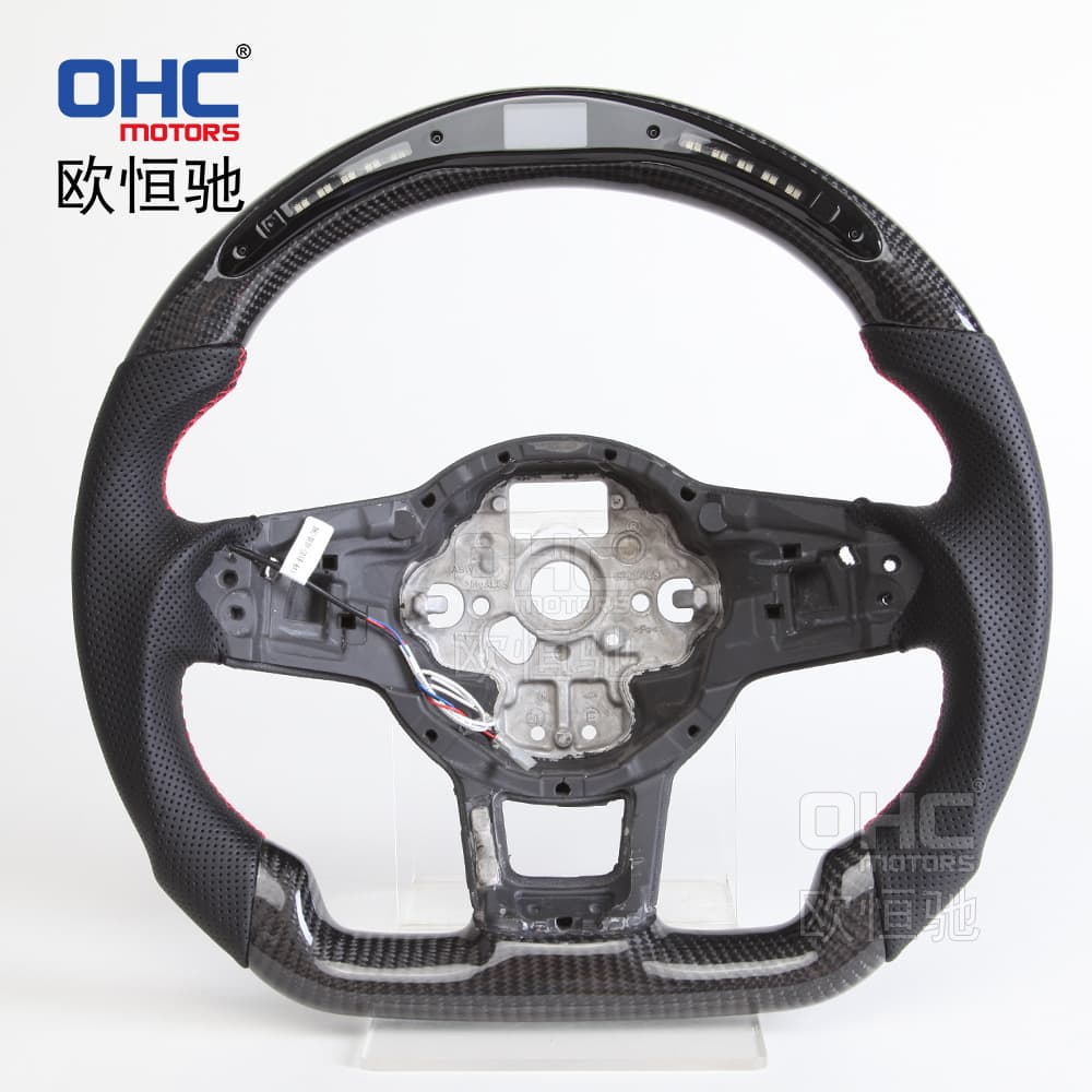 Compatible with 2015-2019 VW GTI MK7 Golf 7R Smart LED Carbon Fiber Steering Wheel Modification