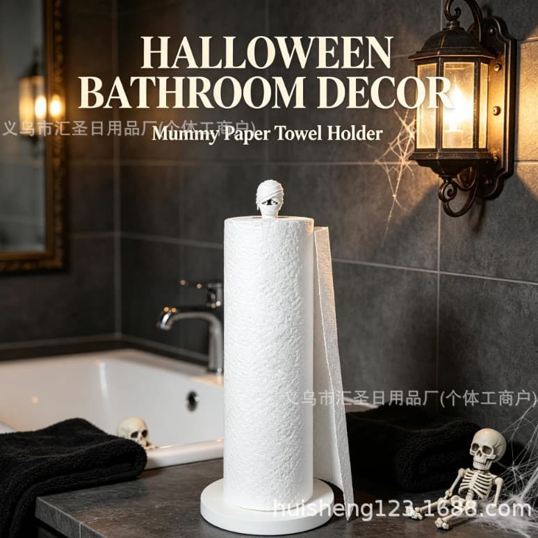Halloween 3D printed mummy paper roll holder creative kitchen and bathroom storage ornaments to decorate Halloween gifts