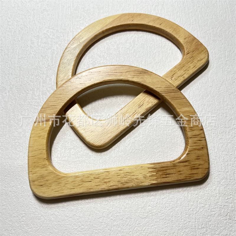 Oak D-shaped handbag for women, semi-curved handle, DIY accessories, gift box, handmade bag material, hardware accessories