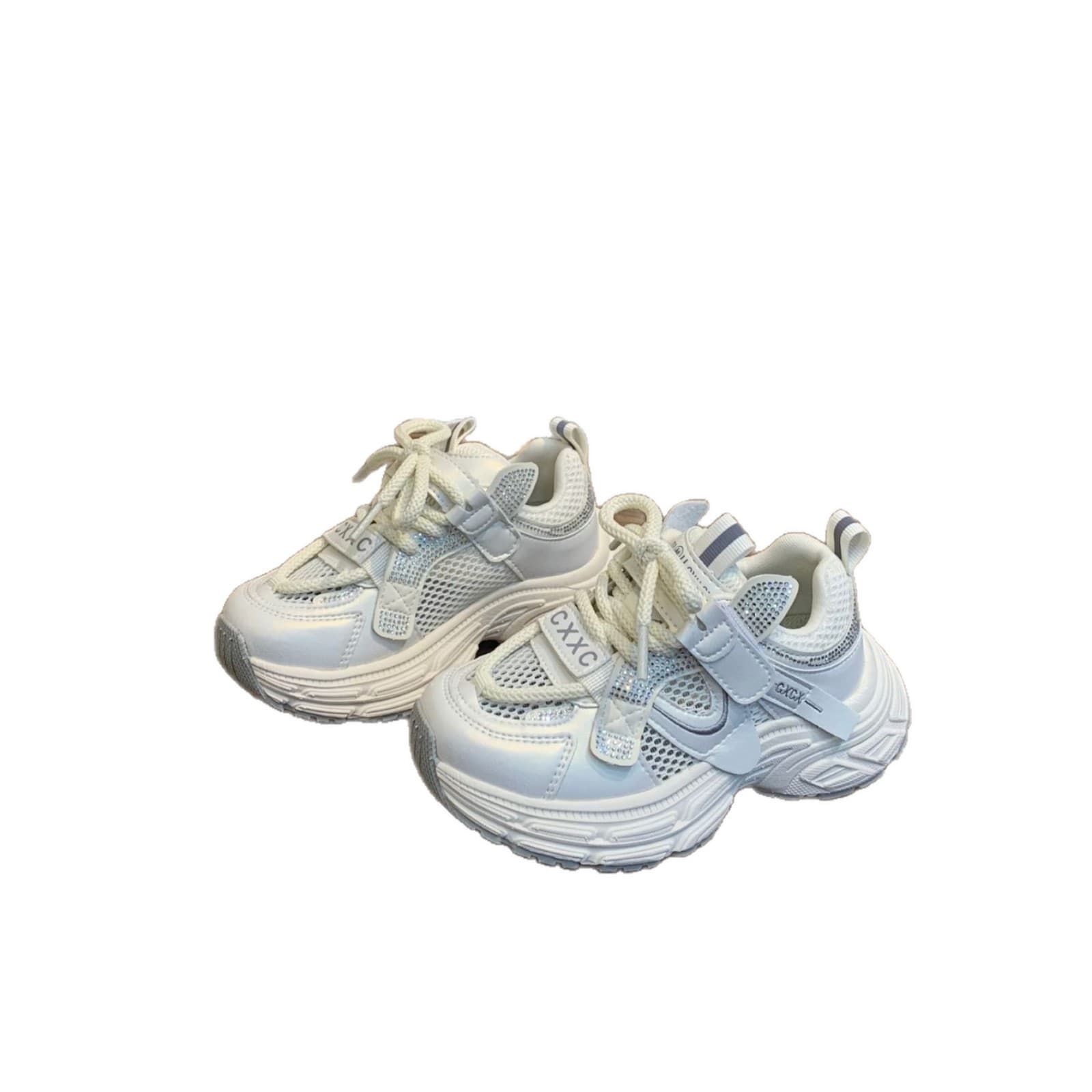 2026 Spring New Children's Shoes Boys and Girls Breathable Mesh Sneakers Middle and Older Kids Fashion Dad Shoes Student Shoes
